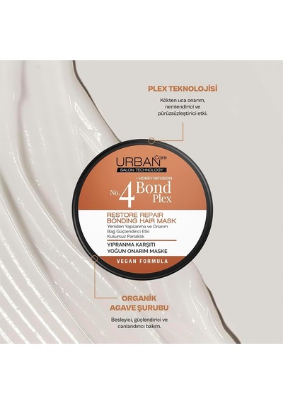 Lexroo No: 4 Bond Plex Yıpranma Karşıtı Yoğun Saç Bakım Maskesi 230 Ml- Vegan