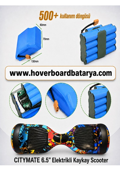 Citymate 6.5" Serisi 6 Ay Garantili Hoverboard Bataryası
