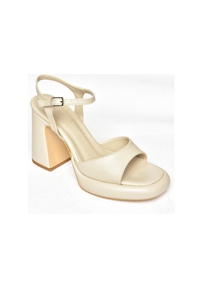 Fox Shoes S569012809 Ten Kalın Topuklu Kadın Ayakkabı Ten Rengi