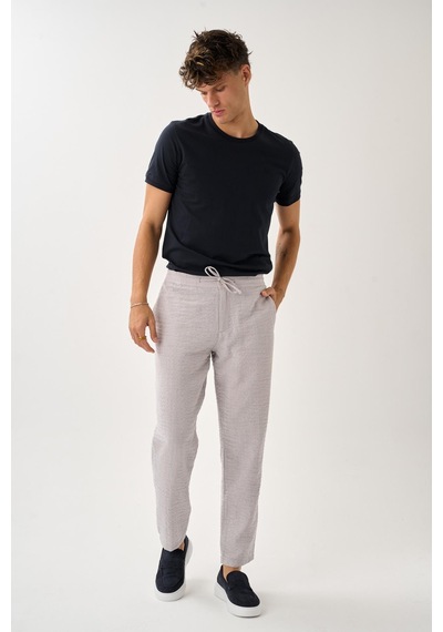 Alexandergardi Smart Casual Dokulu Pantolon Taş