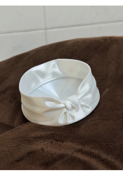 Kurdeleli Dekoratif Aksesuar Kutusu Beyaz