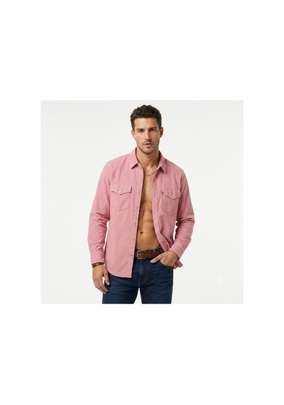 Levi's Relaxed Fit Western Gömlek-0072 Açık Kırmızı