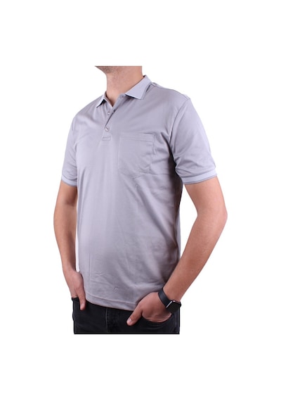 Twister Jeans Twister 2304 Gri Günlük Kısa Kol Normal Kesim Pamuklu Polo Yaka Erkek Tişört Gri