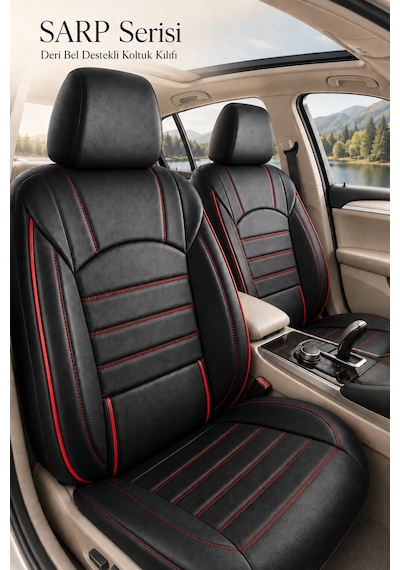 Kia Stonic 2017 Ve Sonrası Uyumlu Jetdrive Serisi Siyah Kırmızı Oto Koltuk Kılıfı