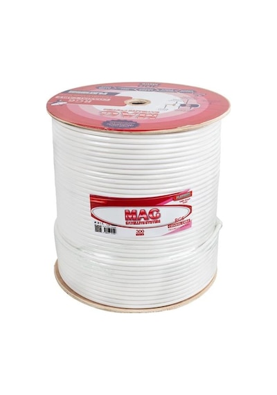 Mag Platinum Trishield 300 Metre Anten Kablosu Beyaz