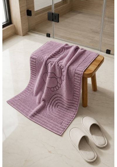 Esila Serisi Mor Renk Ayak Havlusu 50 X 70 Premium Yumuşak Dokulu %100 Organik Pamuk Mor - 891743445 Mor