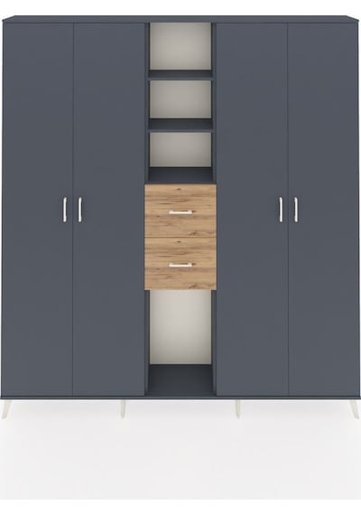 Arges Dolap 15 Raflı 2 Çekmeceli 4 Kapaklı 220x30x243 Antrasit-antrasit/çam Antrasıt/atlas Çam Arges Dolap 15 Raflı 2 Çekmeceli 4 Kapaklı 220x30x243 Antrasit-antrasit/çam Antrasıt/atlas Çam