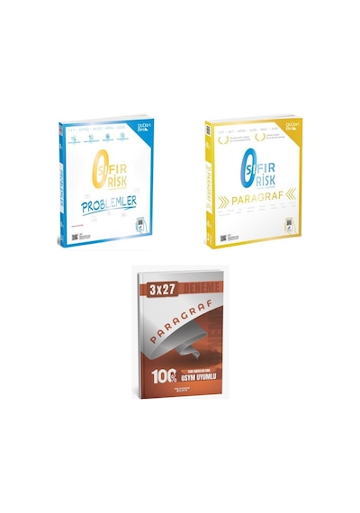 2027 2027 Üçdörtbeş Tyt Sıfır Risk Matematik Tyt Kpss Ales Msü Dgs Problemler + Paragraf Soru + Ankapade 3'lü Set