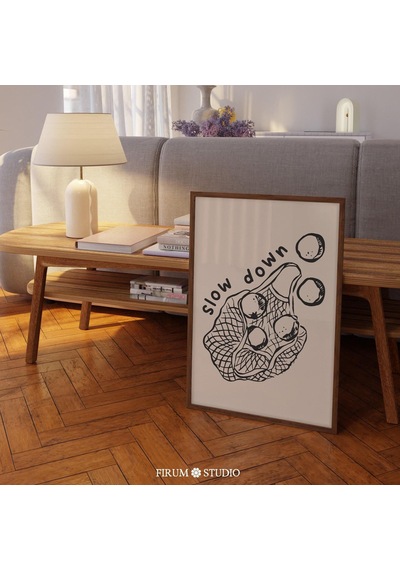 Yavaşla, Günlük İlham Verici Hatırlatıcı Sanat Poster
