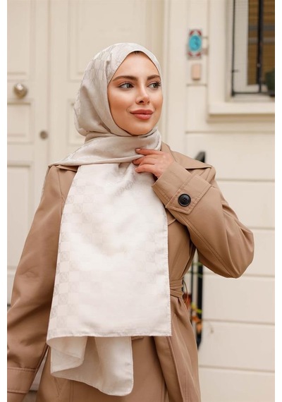 Dama Desen Şal Taş Çok Renkli