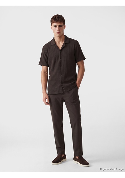 Lcw Vision Kahverengi Regular Fit Erkek Gömlek