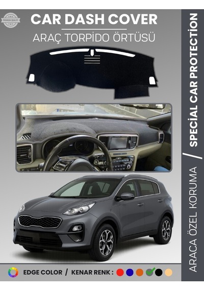 Kia Sportage 2017-2020 Torpido Örtüsü Ön Panel Halı Torpido Koruma Tam Uyum Araca Özel Kaymaz - 760 Stiloto