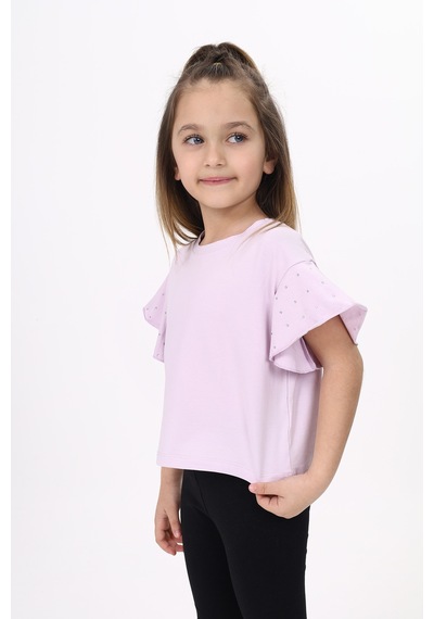 Toontoy Kids Toontoy Kız Çocuk Tişört Açık Lila