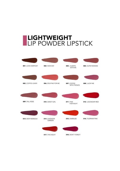 Flormar Lightweight Lip Powder 009 Fall Rose 01