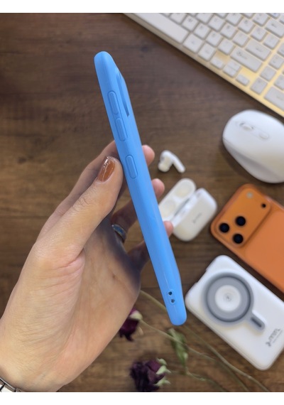 Samsung Galaxy A10 Uyumlu Kamera Korumalı Darbeye Dayanıklı Renk Atmayan Fab Silikon Kılıf Mavi
