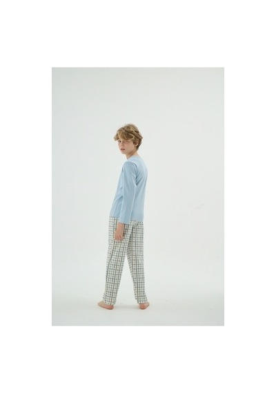 Zeyzey 8914 Erkek Ç. Baskılı Pijama Takım Mavı/3-4yas Mavi