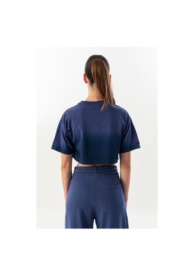 Maraton Comfort Kadın Bisiklet Yaka Mor Crop Top Mor