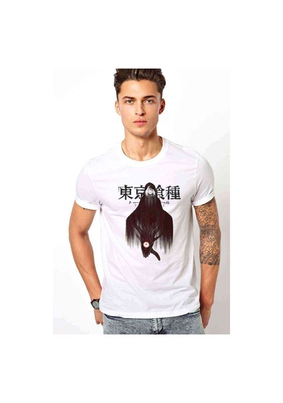 Anime Tokyo Ghoul Anteiku Baskılı Beyaz Erkek Tshirt (530981938)