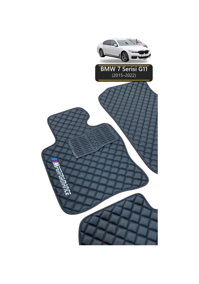 Oto Halı Paspas Bmw 7 Serisi G11 2015-2022 Uyumlu M Performance M Teknik Sport Kaymaz & Şık Tasarım - Tasarım 5