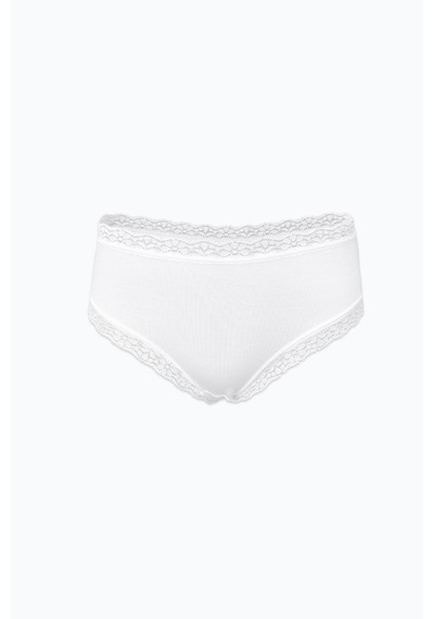Malabadi Kadın 6'lı Paket Ultra Yumuşak Micro Modal Dantelli Slip Külot 6m700 Beyaz