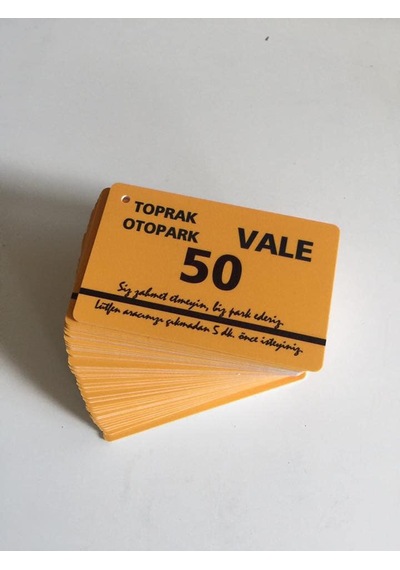 Vale Kartı 50 Çift 100 Adet - Logolu - Yaka Kartı Deliksiz