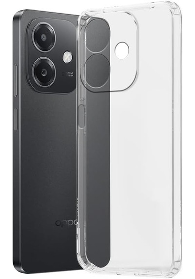 Oppo A3 İle Uyumlu Kılıf Şeffaf Kamera Korumalı Esnek Silikon Telefon Kılıfı Kapak