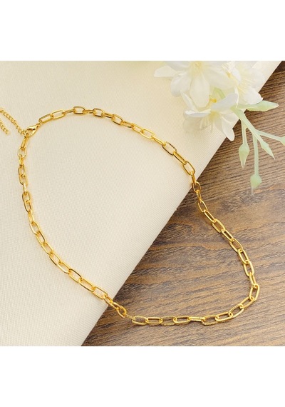 Ataç Kolye Zincir Ataç Kolye 50cm 14 Ayar Gold Gold