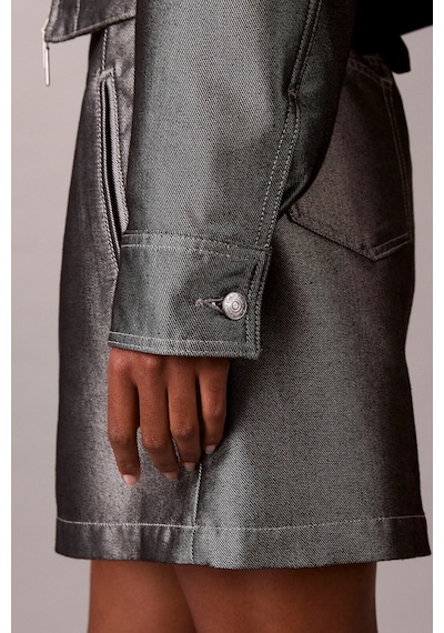 Calvin Klein Parlak Denim Bomber Kadın Gri Ceket Lv047e715g-3uf Mavi