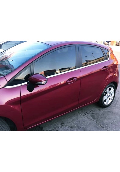 Ford Fiesta 2009-2016 Arası Krom Cam Çıtası 8 Prç Pçelik