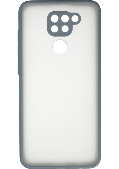 Redmi Note 9 Kılıf Montreal Silikon Kapak - Gri Düz Renkli