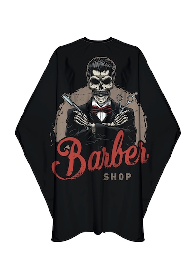 Smp Berber Kesim Önlüğü, Dijital Baskılı Salon Saç Kesim Penuarı, Kuaför Örtüsü, Büyük Boy, 140x150 Cm, Özel Tasarım