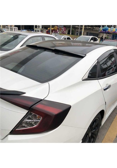 Honda Civic Cam Üstü Yay Spoiler Parlak Siyah Renk Fc5 2016-2021