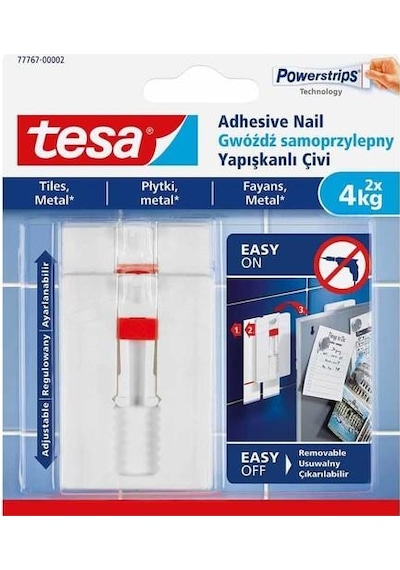 Tesa® Iz Bırakmadan Sökülebilir Yapışkanlı Askı 77767
