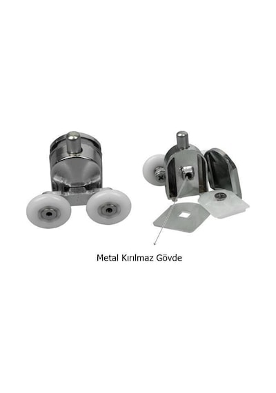 Duşakabin Tekerleği Rulman Metal Gövdeli 8 Li Set Teker Çapı 22 M Krom