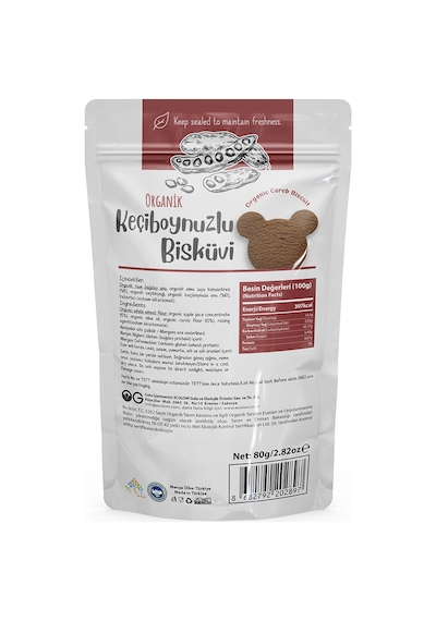 OG natural Organik Keçiboynuzlu Bisküvi 80 Gr Diğer