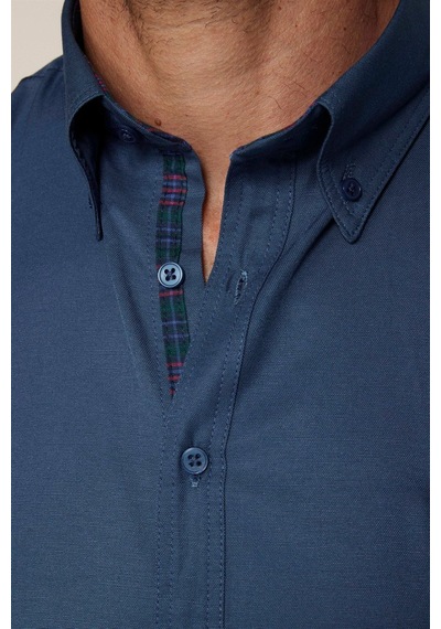 Tudors Erkek Slim Fit Dar Kesim Uzun Kollu Pamuklu Oxford Doku Petrol Renk Düğmeli Yaka Gömlek-23462 Petrol Tudors Erkek Slim Fit Dar Kesim Uzun Kollu Pamuklu Oxford Doku Petrol Renk Düğmeli Yaka Gömlek-23462 Petrol