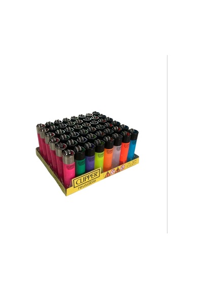 Clipper Pocket Renkli Şeffaf Taşlı Çakmak 48 Adet 3592