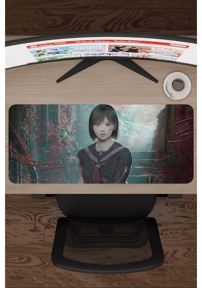 Silent Hill Kaymaz Dikişli Kauçuk Oyuncu Mousepad V1 - 70x30 Xl Gaming Mouse Pad Fare Altlığı