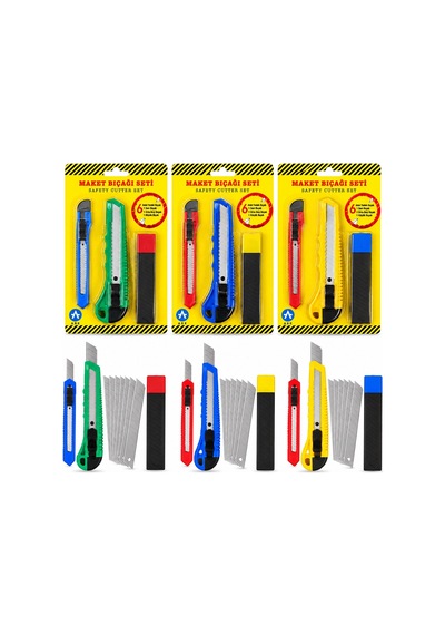 3pcs Yedekli Plastik Maket Bıçak Seti 5580