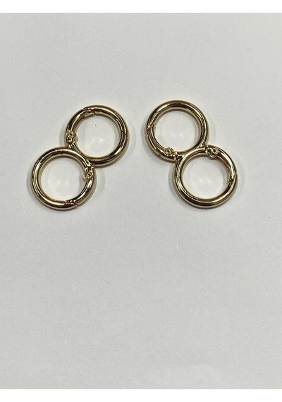 Karantuhafiye Çanta Halkası Yaylı İkili Model 2 Cm Gold Gold Çok Renkli