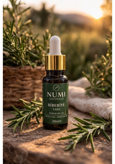 Biberiye Yağı 20 Ml Saf Uçucu Biberiye Yağı Saç Bakım Yağı, Aromaterapi Ve Masaj Yağı