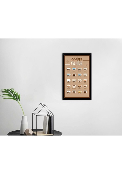 Bk Home Coffee Tasarımlı Dekoratif Ahşap Siyah Çerçeveli Tablo-18 (490968392)