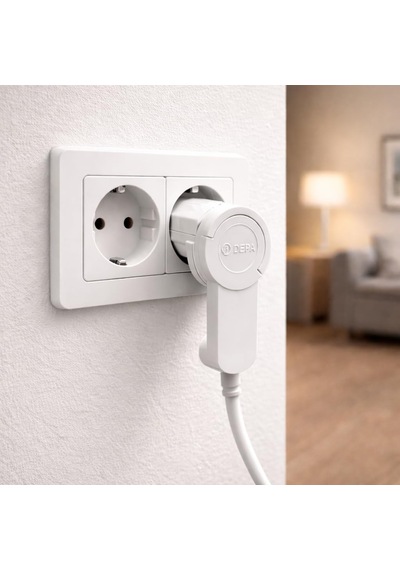 De-pa Yassı Fiş Topraklı 16a 250v Beyaz İnce Düz Tasarım, Yer Tasarruflu Elektrik Fişi, Uzatma Kablosu Ve Güçlü Cihazlar İçin