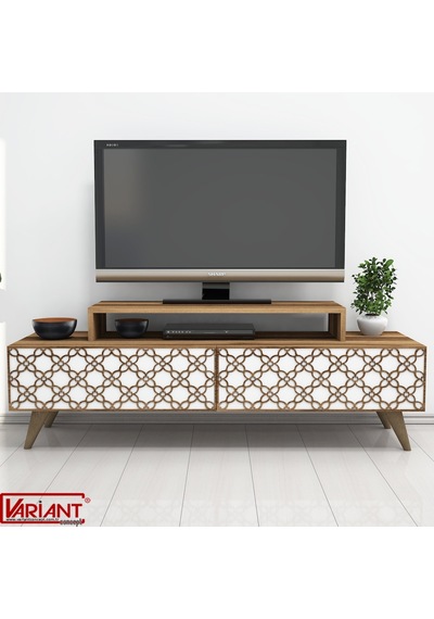 Variant City Tv Ünitesi Tv Sehpası Ceviz-Beyaz
