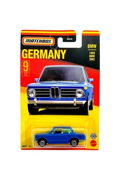 Matchbox 1969 Bmw 2002 - Blue - Germany - 2021 - Gwl50 - 1/64 Mavi