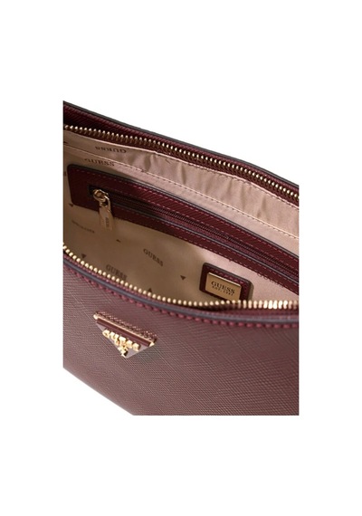 Guess Noelle Iı Top Zıp Sh-kadın Omuz Çantası -zg967218 Bordo