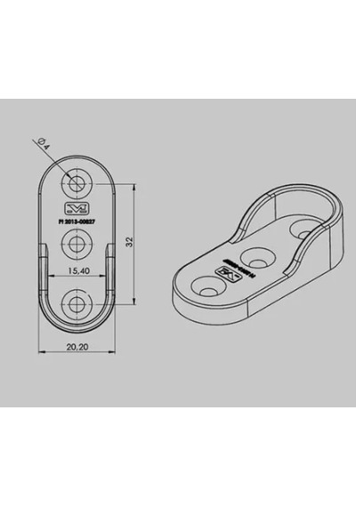 Flanş Oval Metal Geçme Pkt 4Ad