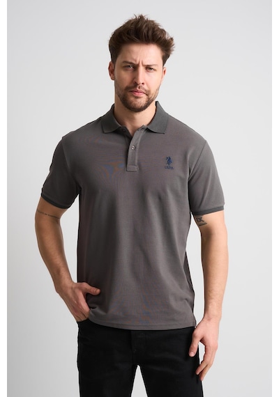 Alexander Gardi Alexandergardı Polo Yaka Düğmeli T-shirt Antrasit