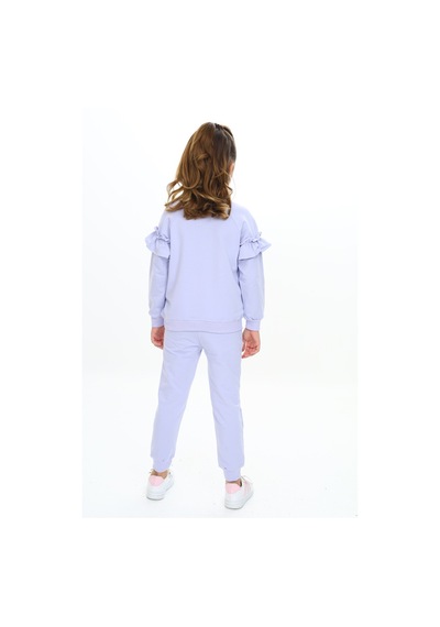Toontoy Kids Toontoy Kız Çocuk 2'li Takım Baskılı Bisiklet Yaka Reglan Kol Fırfırlı Sweatshirt & Beli Paçası Lastikli Cepli Jogger Eşofman Altı - 2 İplik Açık Lila Toontoy Kids Toontoy Kız Çocuk 2'li Takım Baskılı Bisiklet Yaka Reglan Kol Fırfırlı Sweatshirt & Beli Paçası Lastikli Cepli Jogger Eşofman Altı - 2 İplik Açık Lila