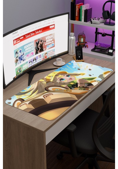 Kachina Genshin Impact Anime Oyuncu V3 - 90x40 Xxl Gaming Mouse Pad Fare Altlığı